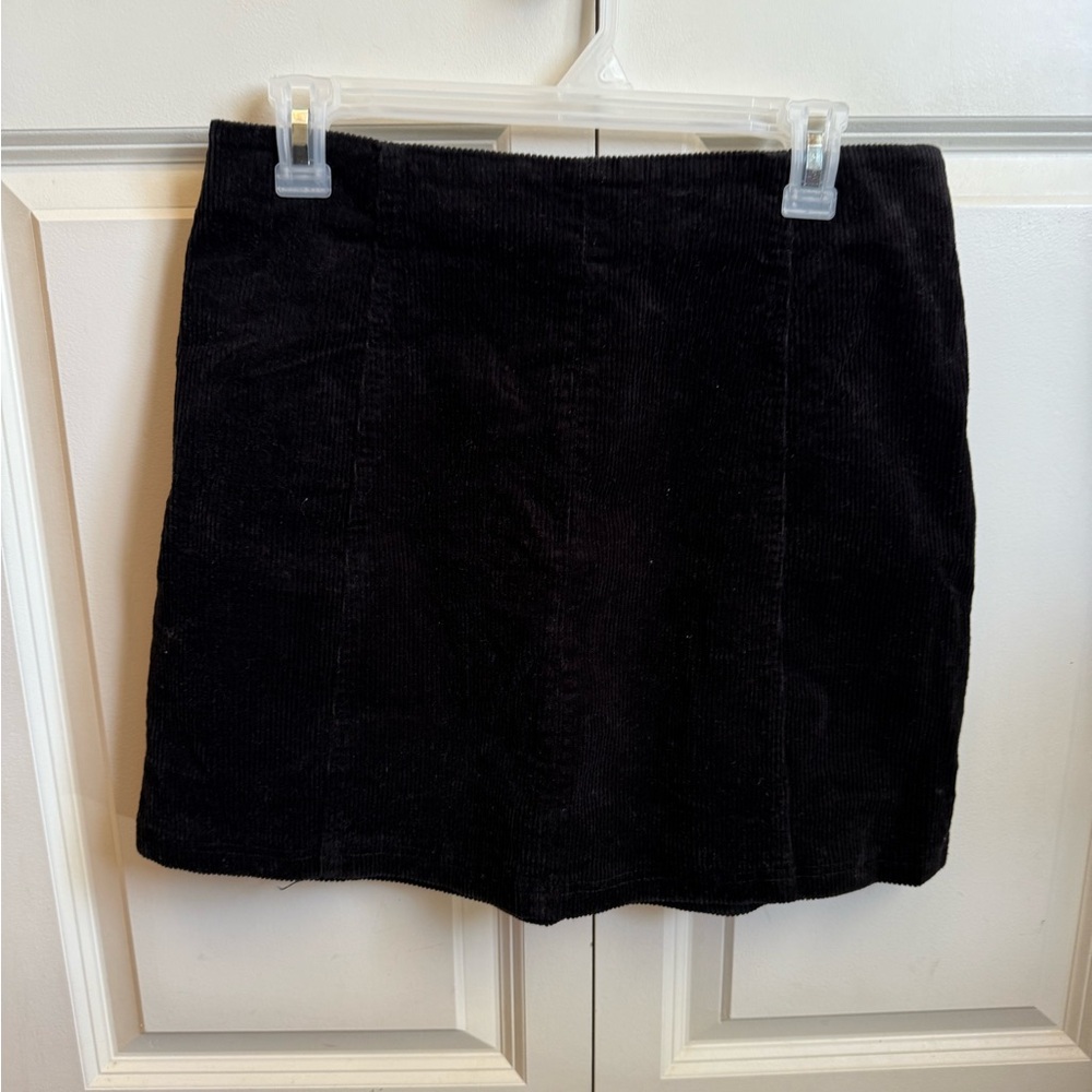 Mi Ami Black Corduroy Mini Skirt Size L